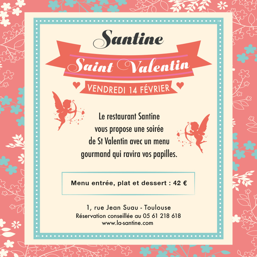 Menu St Valentin, vendredi 14 février 2025